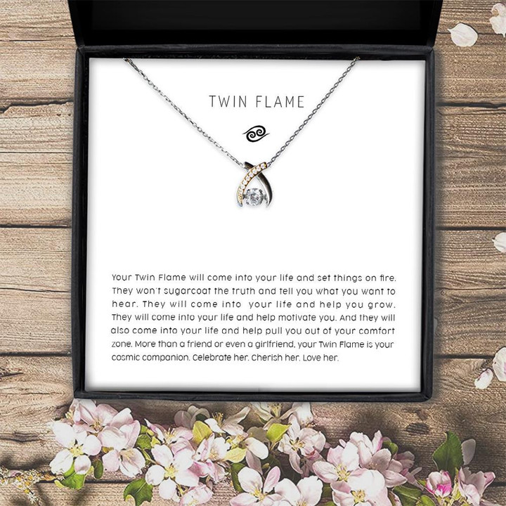 Your Twin Flame Will Come Into Your Life For Sister Girlfriend Replace  Wishbone Dancing Necklace