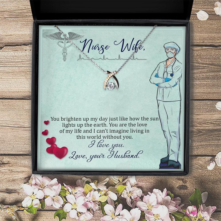 You Are The Love Of My Life For Nurse Wife Gift For Wife  Wishbone Dancing Necklace