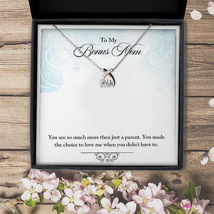 You Are So Much More Than Just A Parent Gift For Mom Bonus Mom Wishbone Dancing Necklace