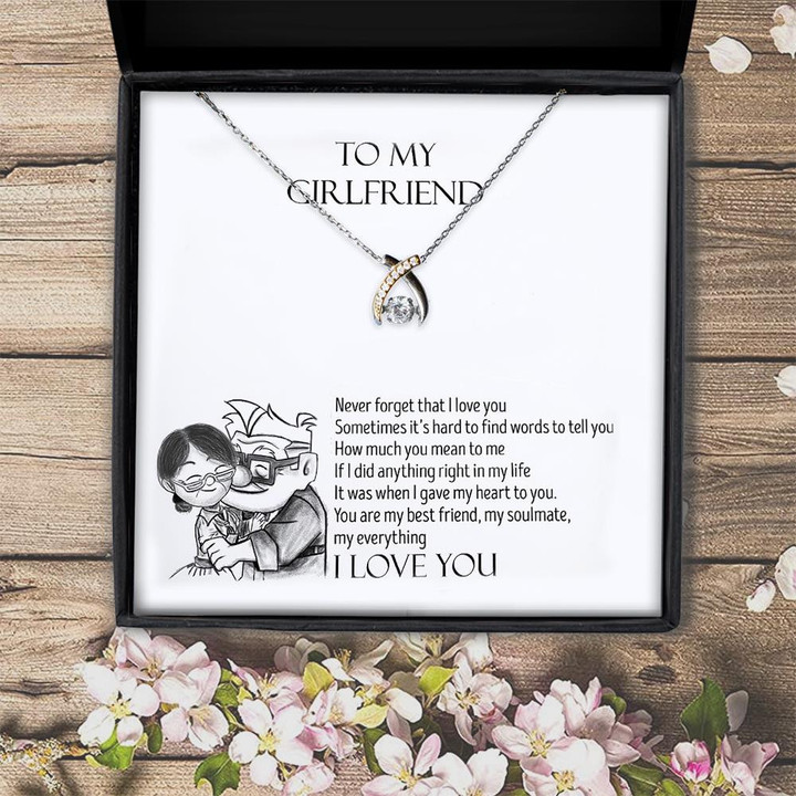 You Are My Everything Gift For Girlfriend  Wishbone Dancing Necklace