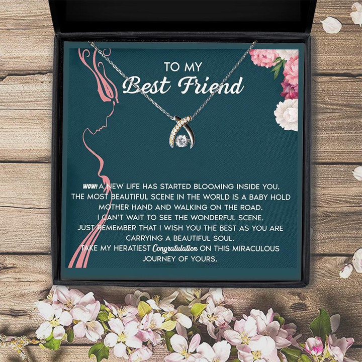 Wish You The Best Gift For Friend Best Friend Wishbone Dancing Necklace