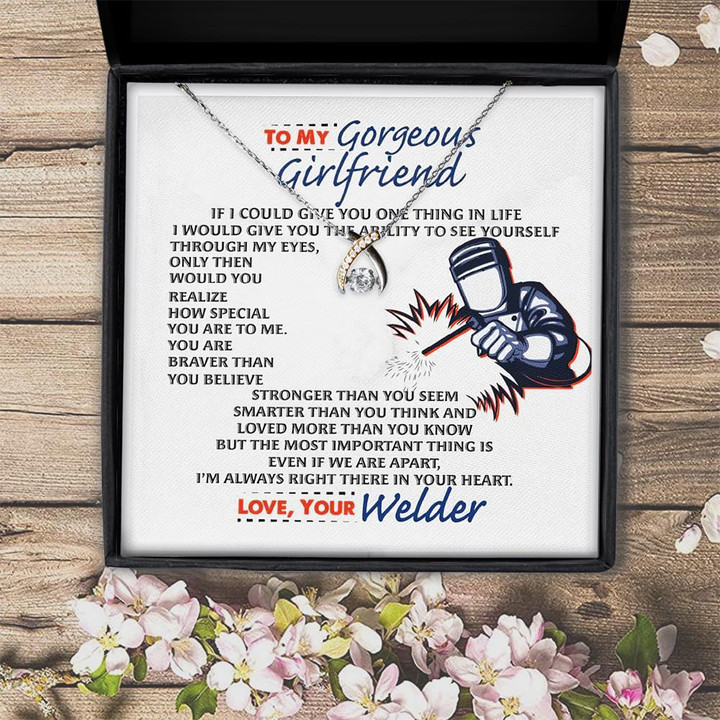 Welder Gift For Girlfriend How Special You Are To Me  Wishbone Dancing Necklace