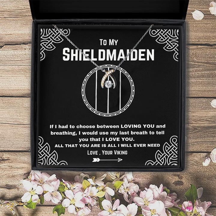For Shieldmaiden All That You Are Is All Gift For Her  Wishbone Dancing Necklace