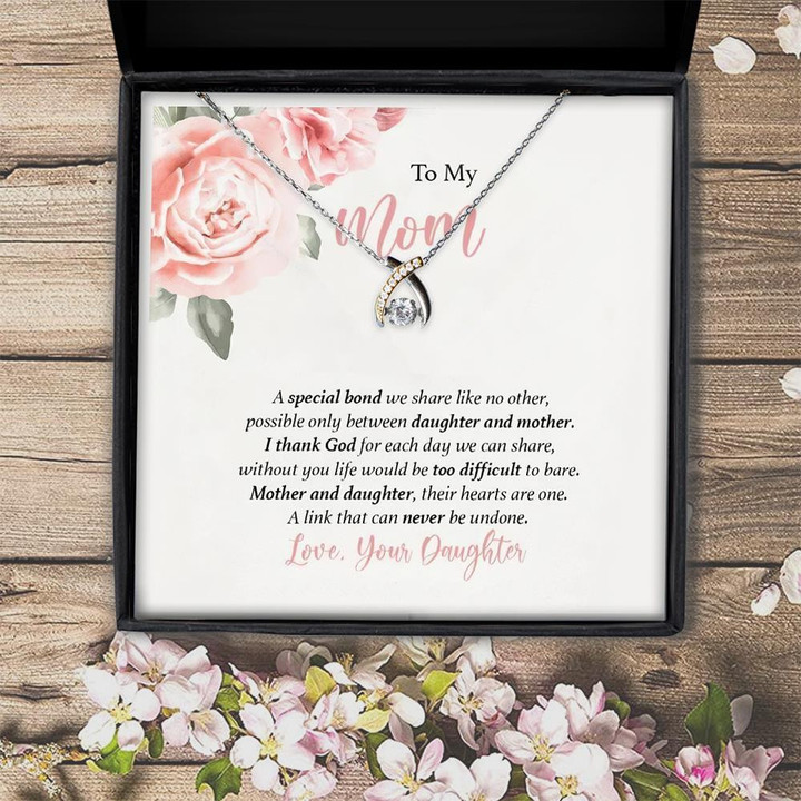 Gift For Mom A Special Bond We Share Like No Other Wishbone Dancing Necklace