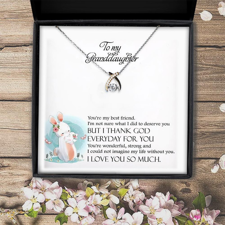 To My Granddaughter I Could Not Imagine My Life Without Youa Wishbone Dancing Necklace