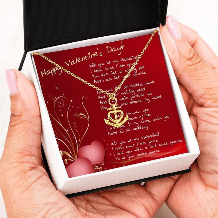 Anchor Necklace Valentine Gift For Her I Know That I Am Yours