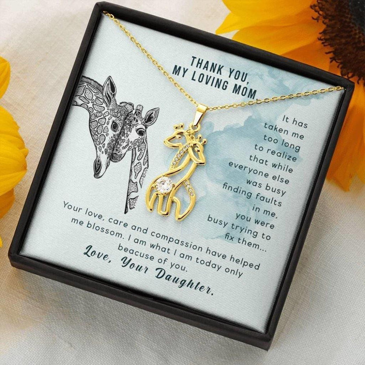 Gift For Mom Giraffe Couple Necklace Love Care And Compassion