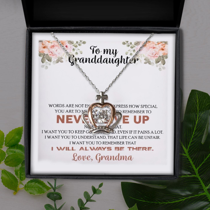 To My Granddaughter How Special You Are To Me Love Gift For Granddaughter Crown Pendant Necklace