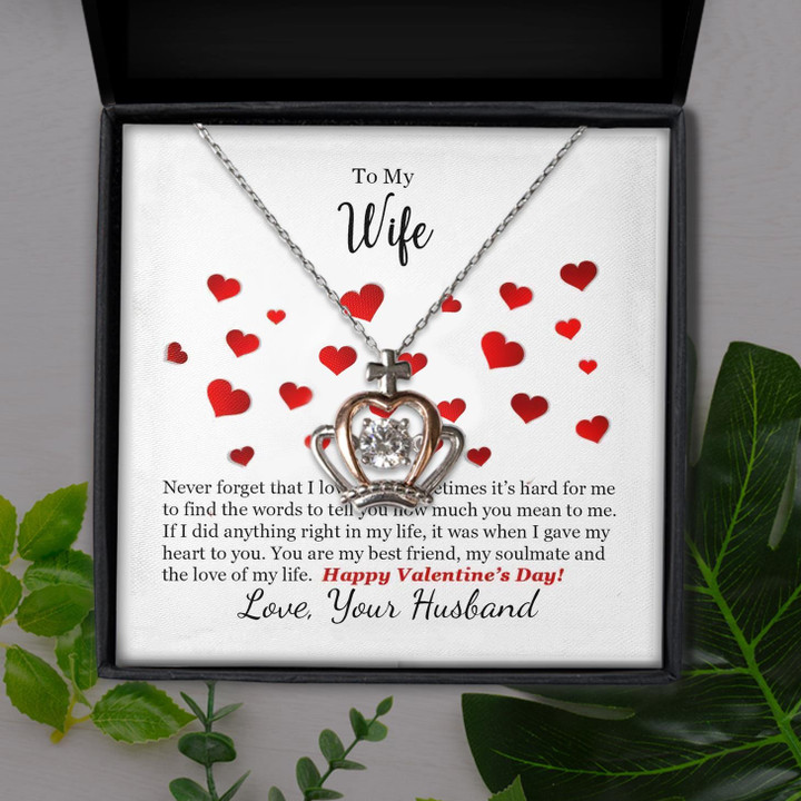 The Love Of My Life Gift For Wife Crown Pendant Necklace