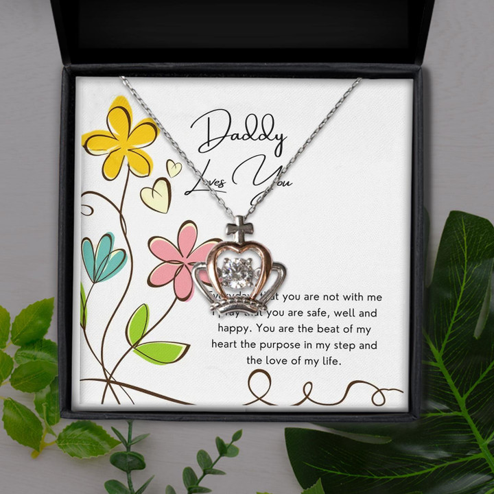 The Beat Of My Heart Gift For Daughter Crown Pendant Necklace
