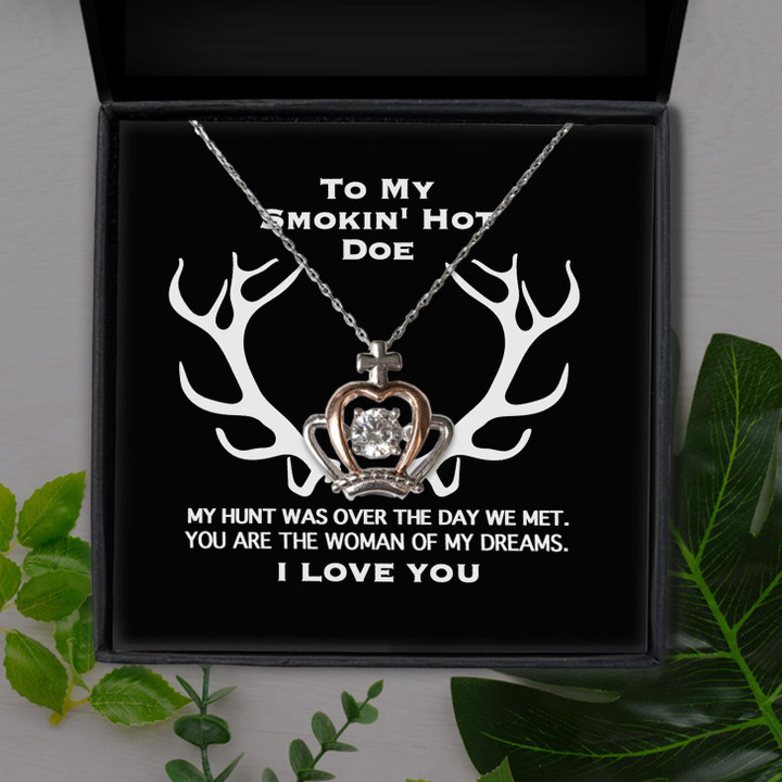 Pendant For Smokin' Hot Doe I Love You Gift For Her Crown Pendant Necklace