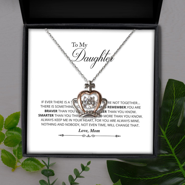 Nothing Can Change My Love Gift For Daughter Crown Pendant Necklace
