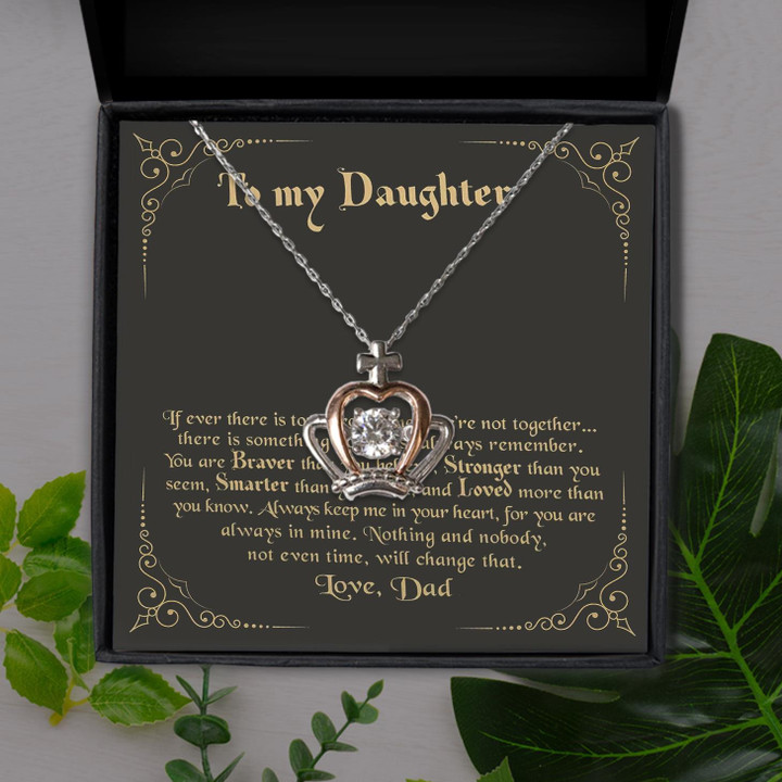 Nothing And Nobody Will Change That Gift For Daughter Crown Pendant Necklace