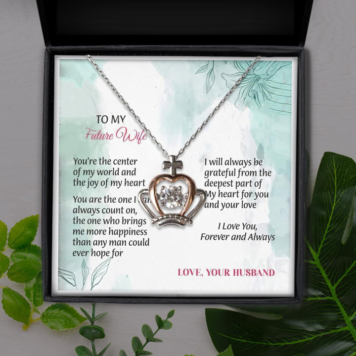 My Heart Of You To Future Wife Gift For Wife Crown Pendant Necklace