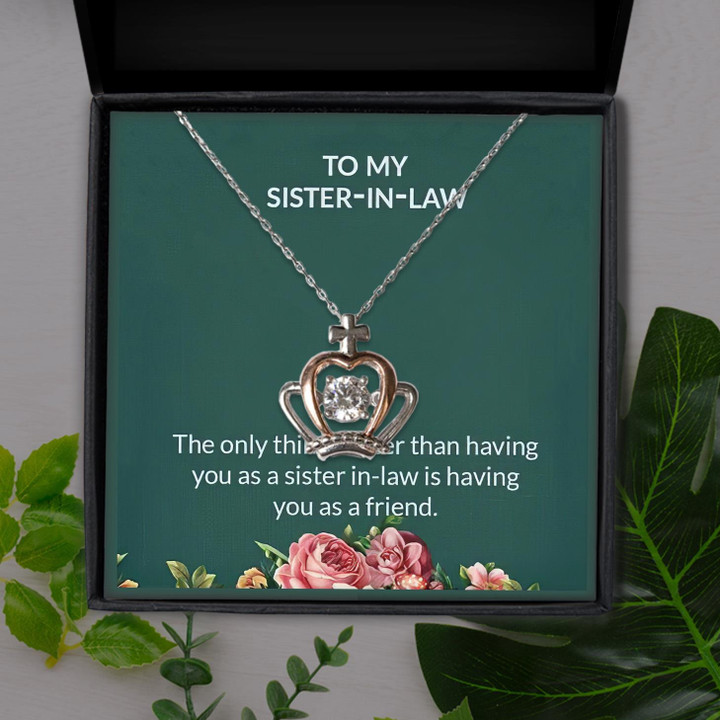 My Friend Gift For Sister In Law Crown Pendant Necklace