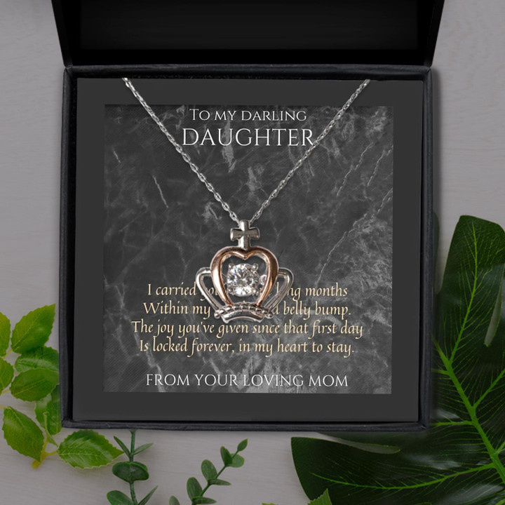 My Endless Love For You Gift For Daughter Crown Pendant Necklace