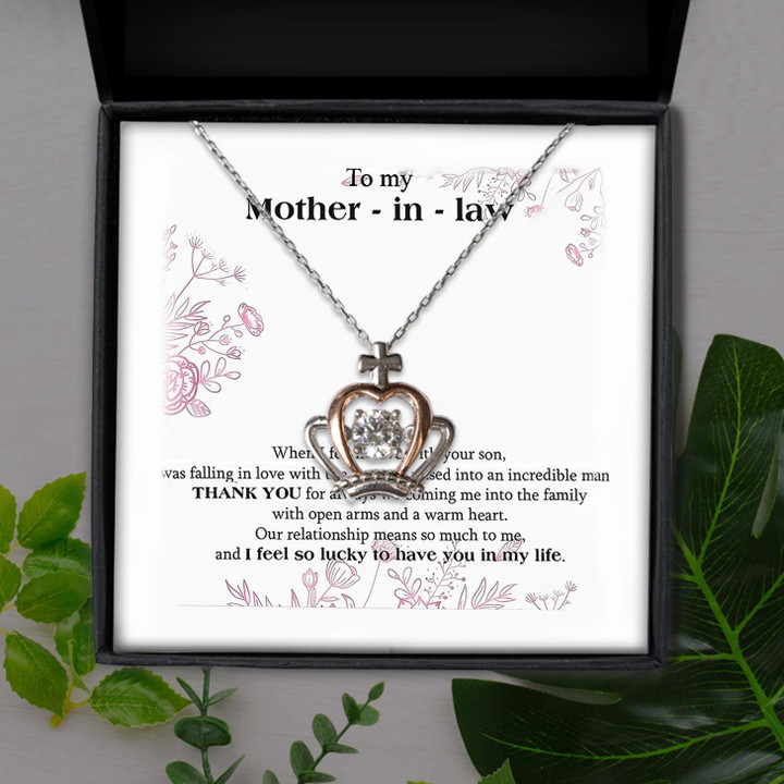 Morgan To Mother In Law Meaningful Mother's Day Gift For Mom Crown Pendant Necklace