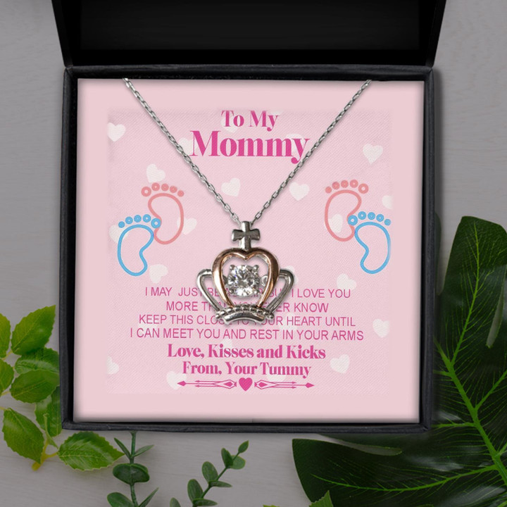 Keep This Close To Your Heart Kisses And Kicks Gift For Mom Crown Pendant Necklace