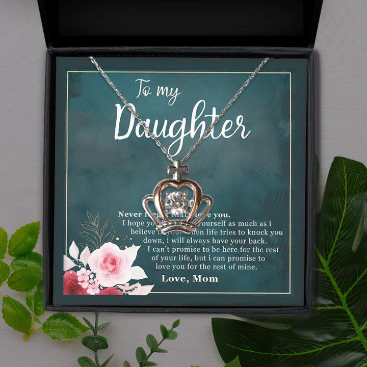 I'll Always Have Your Back Gift For Daughter Crown Pendant Necklace