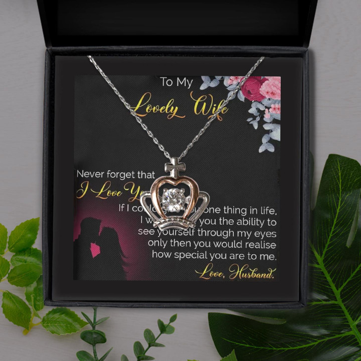 If I Could Give You One Thing Gift For Wife Crown Pendant Necklace