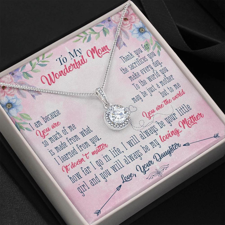 Luxury Birthday Gift For Mother You Are The World Eternal Hope Necklace