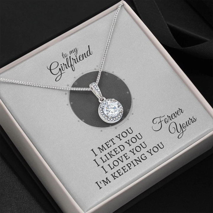 Modern Gift For Girlfriend I Met You I'm Keeping You Eternal Hope Necklace