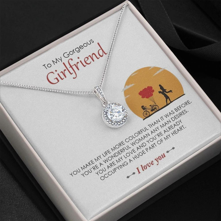 Gorgeous Gift For Girlfriend You Make My Life More Colorful Eternal Hope Necklace