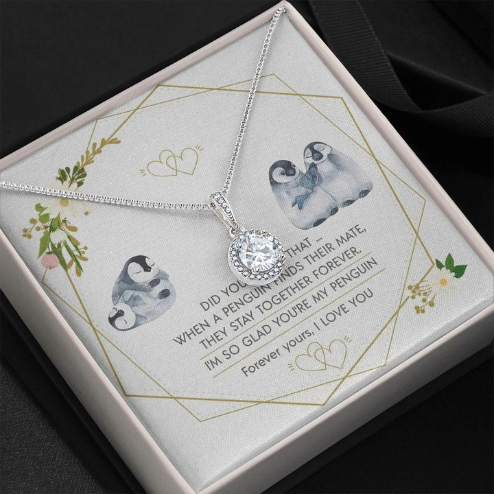 Gift For Girlfriend I'm So Glad You're My Penguin Forever Yours Eternal Hope Necklace
