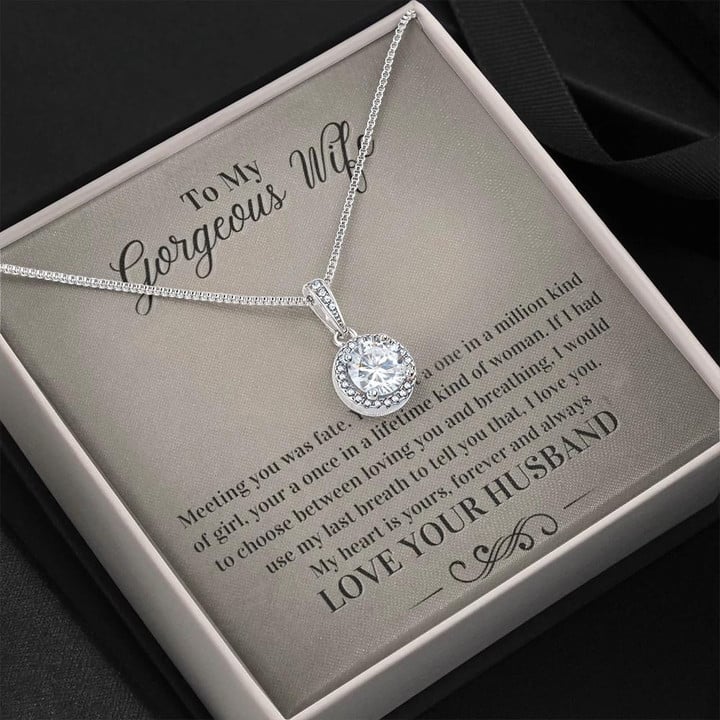 Meaningful Gift For Wife My Heart Is Yours Forever And Always Eternal Hope Necklace