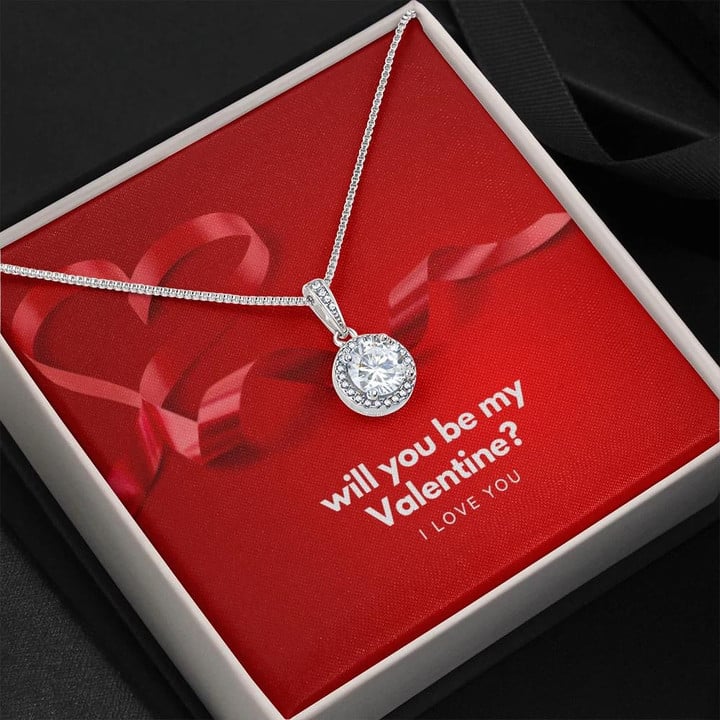 Gift For Girlfriend Will You Be My Valentine I Love You Eternal Hope Necklace