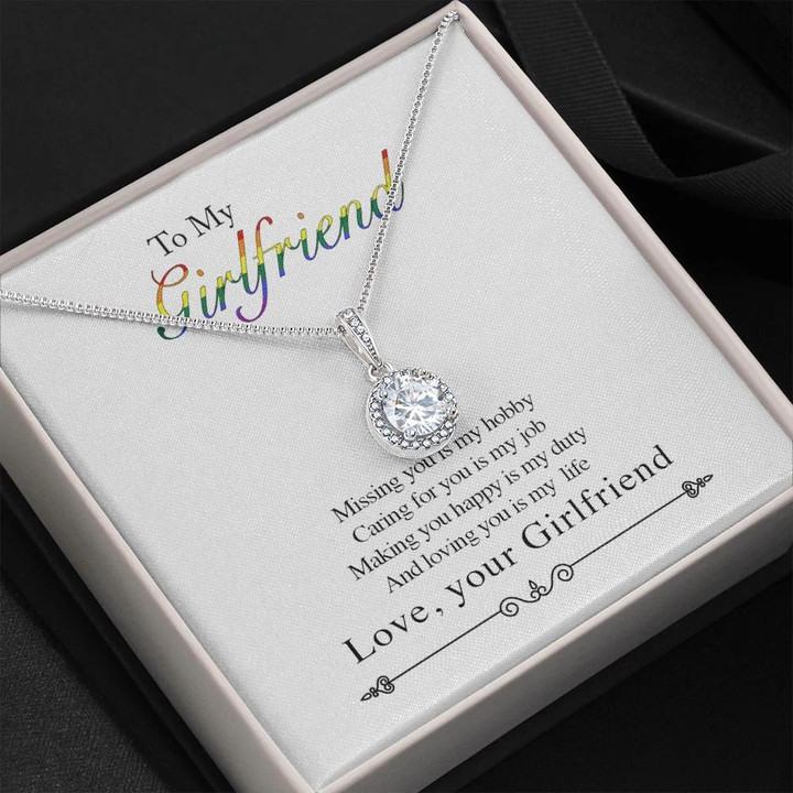 Meaningful Gift For Girlfriend Missing You Is My Hobby Eternal Hope Necklace