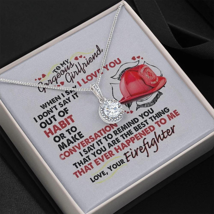 You Are The Best Thing Eternal Hope Necklace Gift For Girlfriend With Message Card