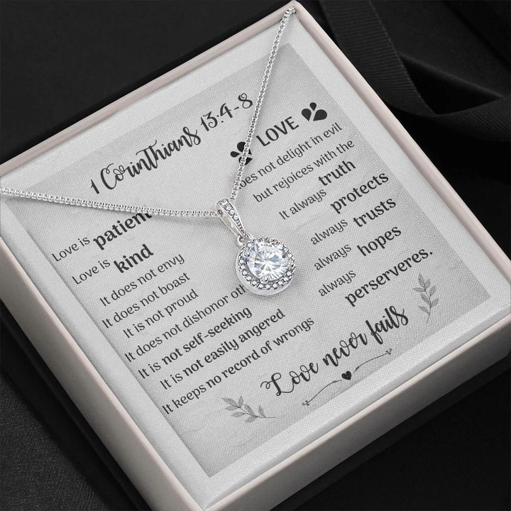 Gift For Wife Corinthians Love Is Patient Love Is Kind Eternal Hope Necklace