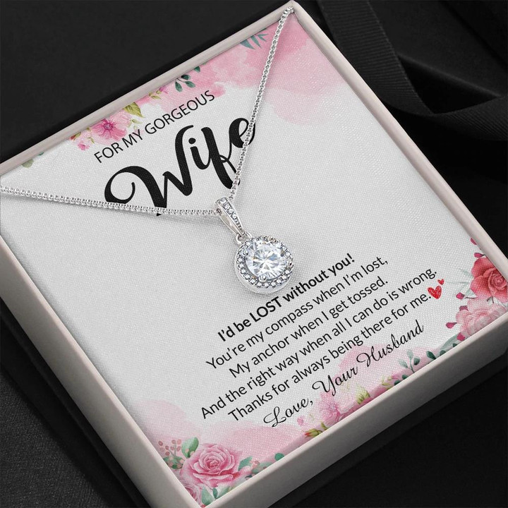 Pretty Gift For Wife You Are My Anchor When I Get Tossed Eternal Hope Necklace