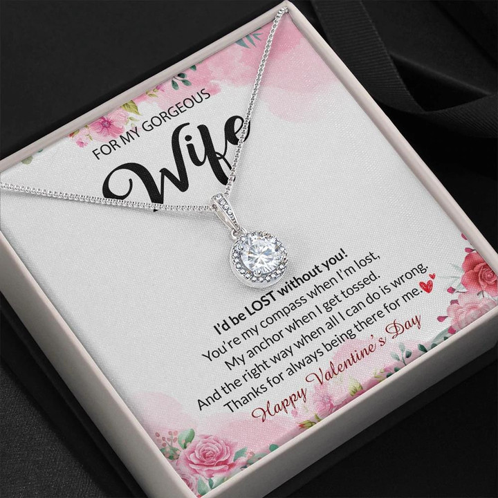 Gorgeous Gift For Wife You Are My Compass When I'm Lost Eternal Hope Necklace