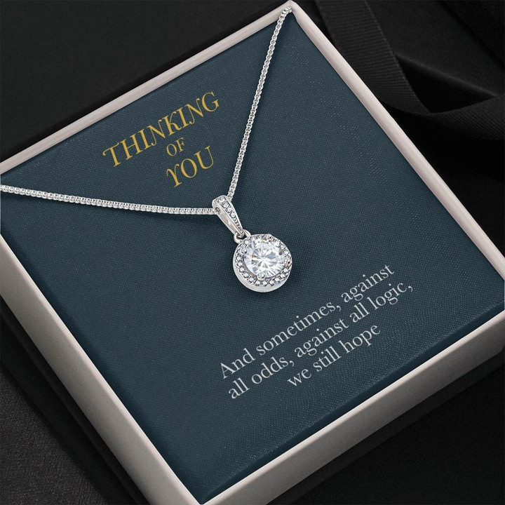Sympathy Gift For Wife We Still Hope Message Card Eternal Hope Necklace