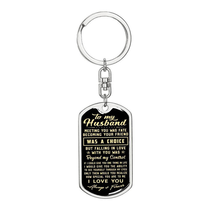 Perfect Gift For Husband How Special You Are To Me Dog Tag Pendant Keychain
