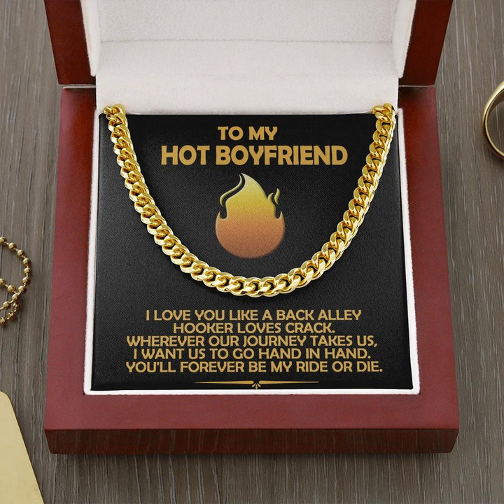 Gift For Boyfriend I Want Us To Go Hand In Hand Cuban Link Chain