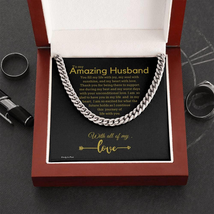 Gift For Husband Cuban Link Chain You Fill My Life