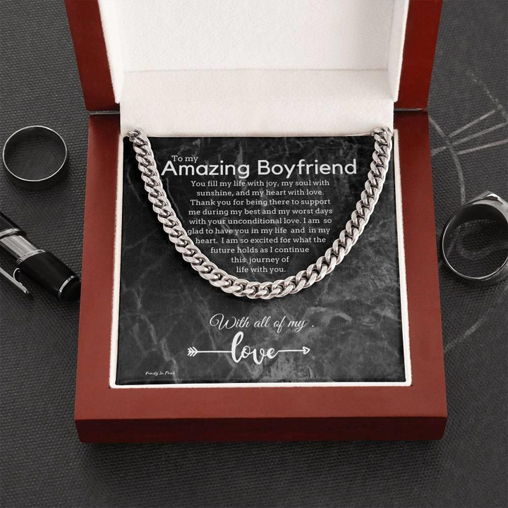 Gift For Boyfriend You Fill My Soul With Sunshine Cuban Link Chain