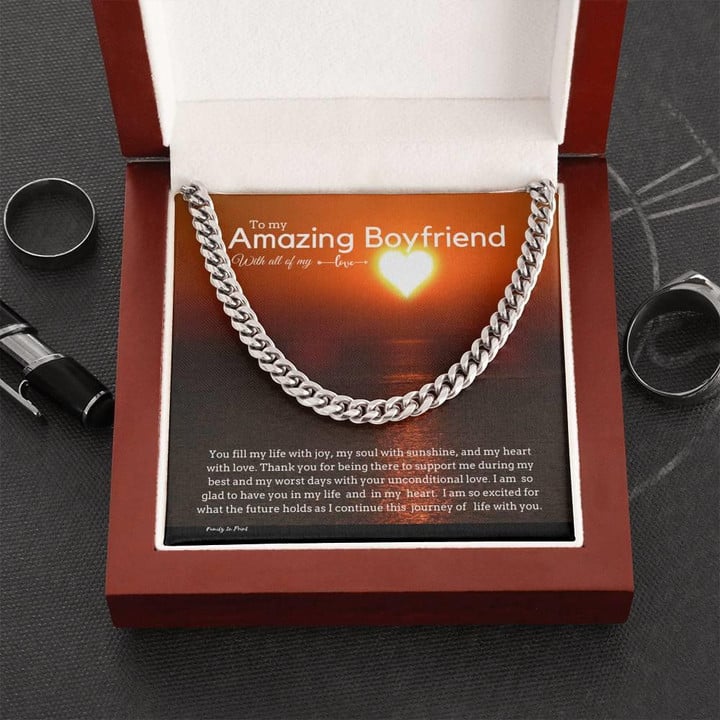Gift For Boyfriend Cuban Link Chain Fill My Life With Joy