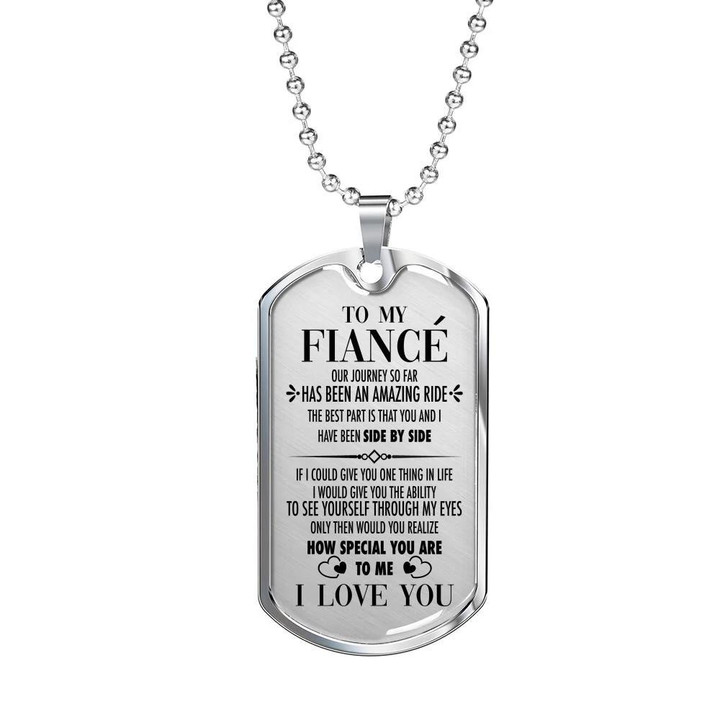 Gift For Husband Fiance Our Journey So Far Dog Tag Necklace