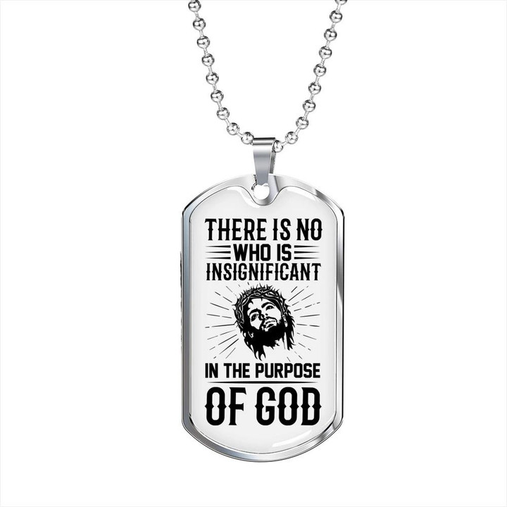Dog Tag Pendant Necklace Gift For Dad Sketch In The Purpose Of God Christian