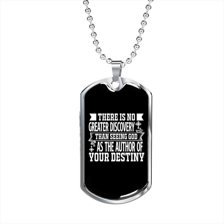 Greater Discovery Seeing God Dog Tag Pendant Necklace Gift For Men