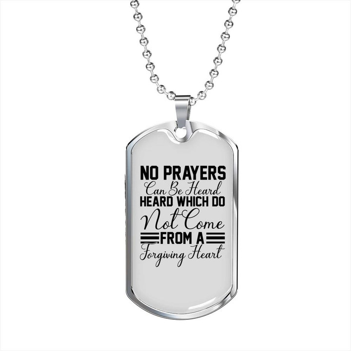 A Forgiving Heart Gift For Him Christian Dog Tag Pendant Necklace
