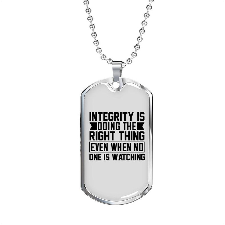 Doing The Right Thing Cool Gift For Him Christian Dog Tag Pendant Necklace