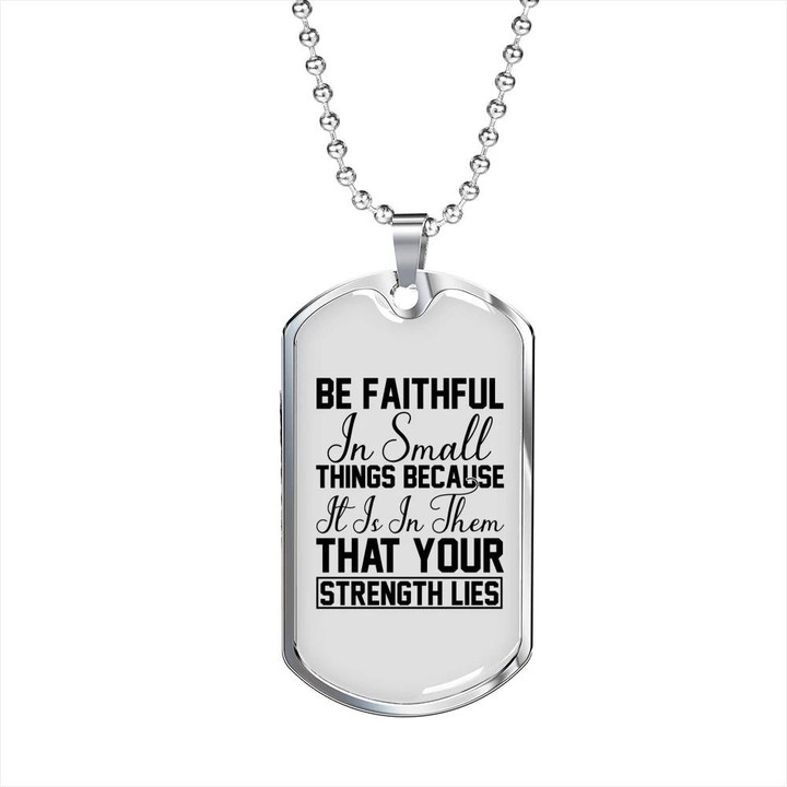 Awesome Birthday Gift For Him Christian Be Faithful Dog Tag Pendant Necklace
