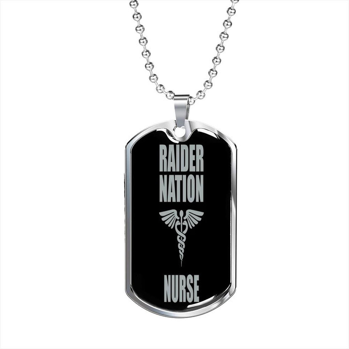Gift For Him Raider Nation Nurse Perfect Gift For Nurse Dog Tag Pendant Necklace