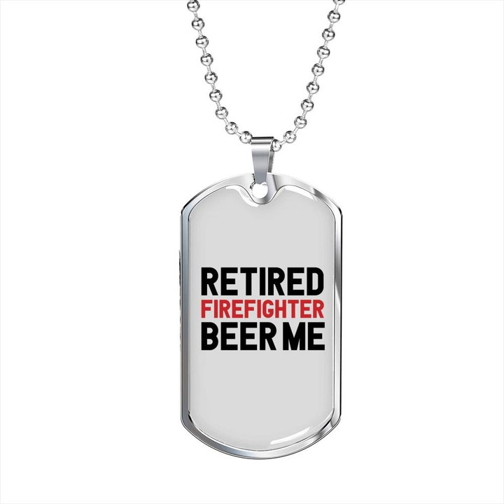 Meaningful Gift For Him Firefighter Firefighter In The Middle Dog Tag Pendant Necklace