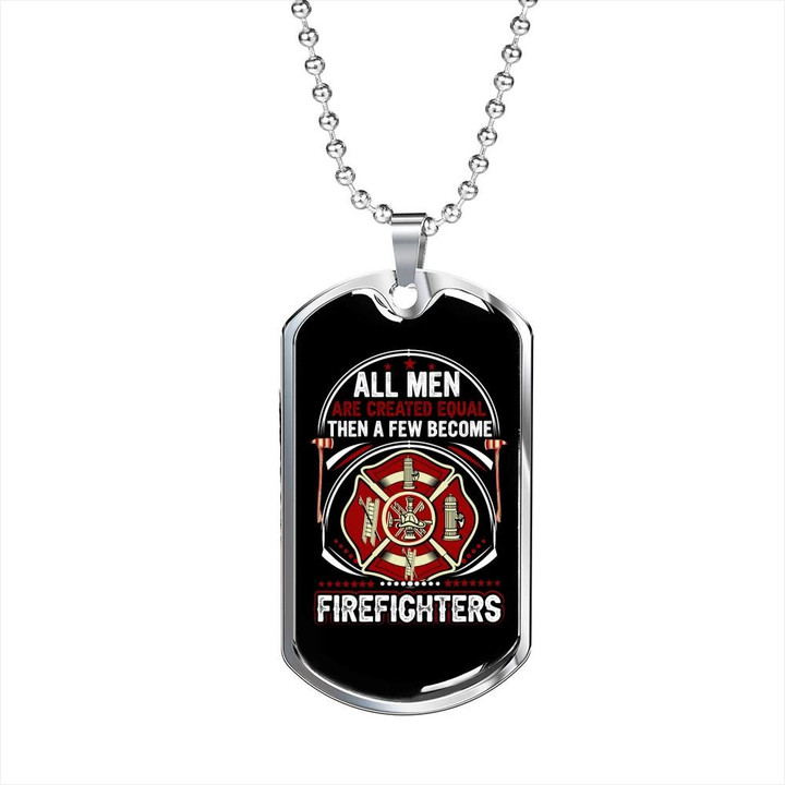 Few Become Firefighters Awesome Gift For Him Firefighter Dog Tag Pendant Necklace